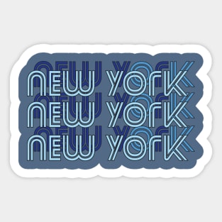 new york city unique lettering Sticker